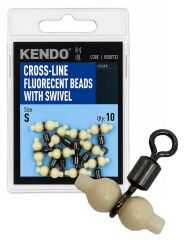 Kendo Cross-line Fluorecent Beads With Swivel 10 Adet