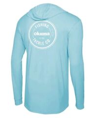 Okuma Aquatek Long Sleeve Hooded Sun Shirt Tahiti Blue
