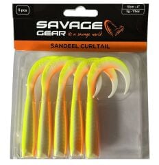 Savage Gear LB Sandeel Curltail 7cm Lemon Back 6 Adet